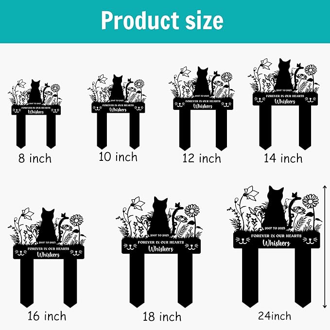 Custom Pet Grave Markers for Cats Memorial