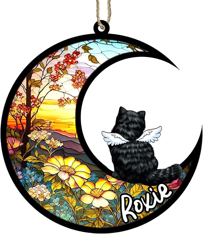 Cat Memorial Suncatcher - Custom Exotic Shorthair 01