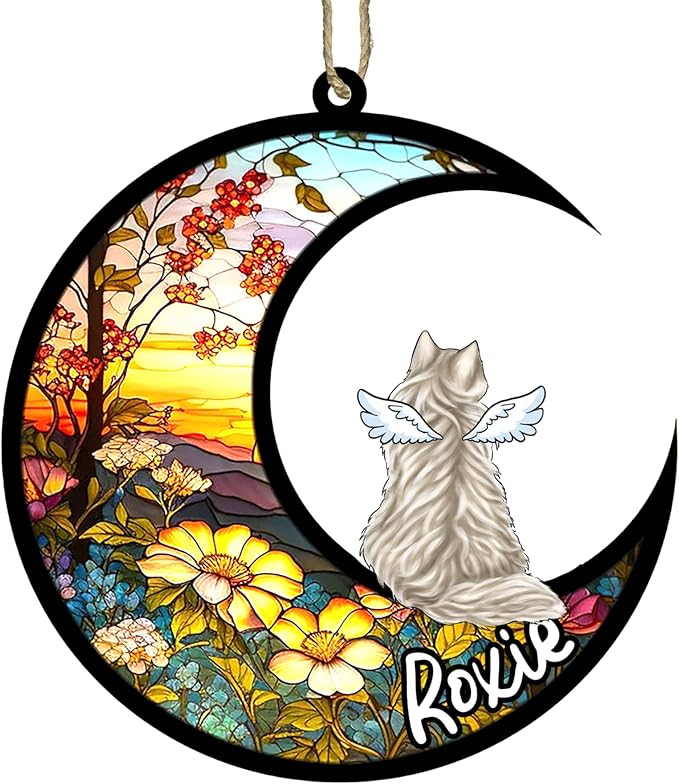 Cat Memorial Suncatcher - Custom Chantilly 01