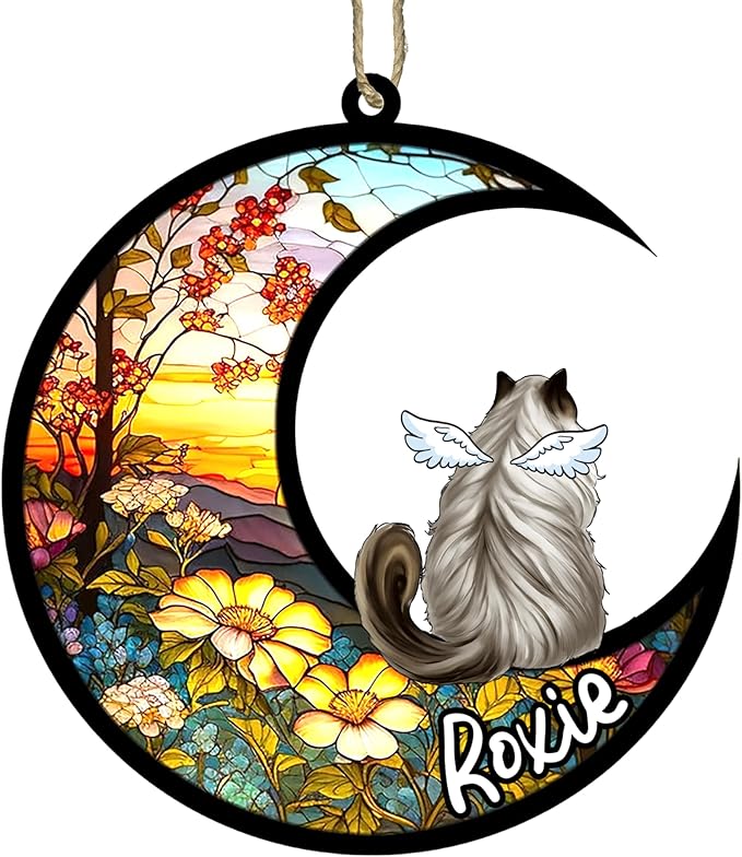 Cat Memorial Suncatcher - Custom Ragdoll 01