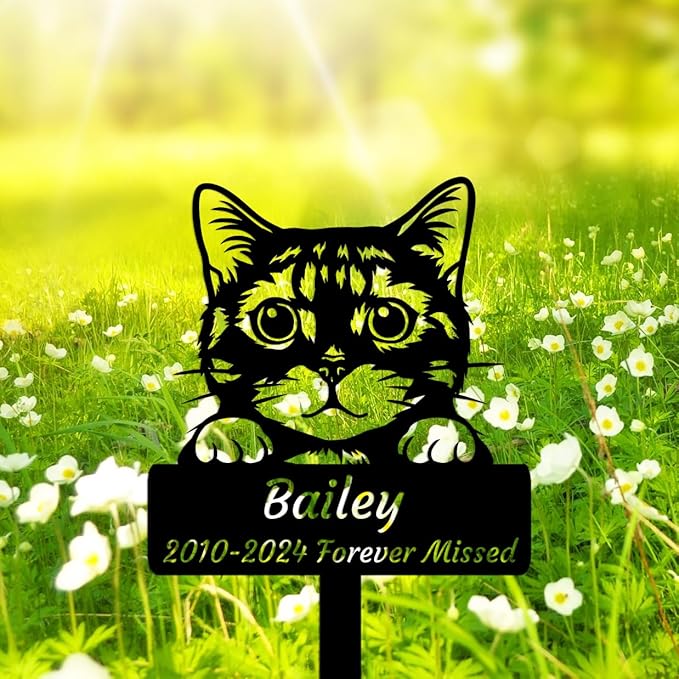 Personalized Cat Grave Marker Outdoor