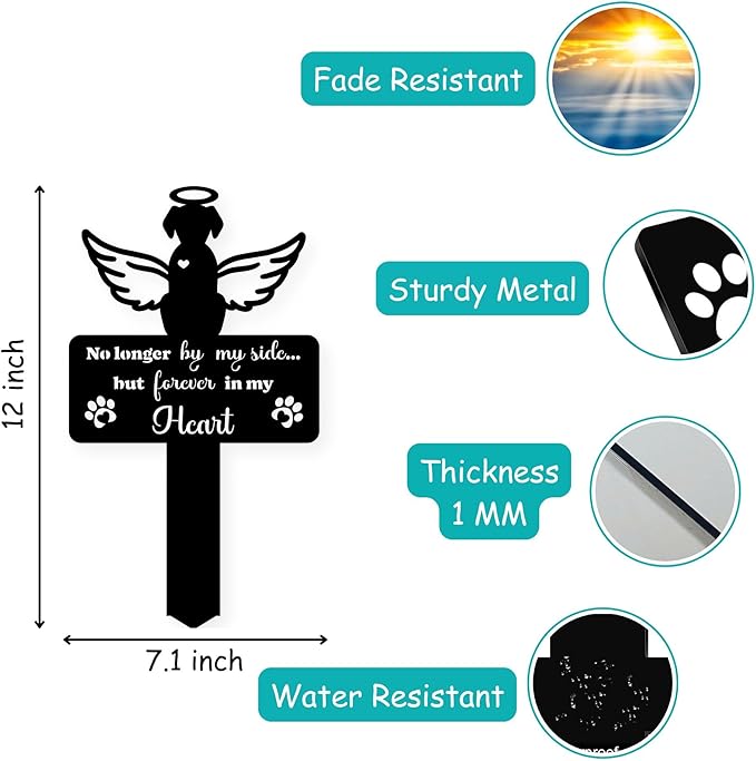 Angel Dog Grave Marker