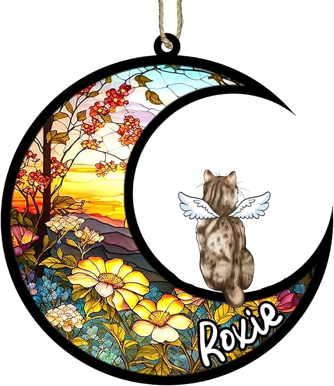 Cat Memorial Suncatcher - Custom American Bobtail 04