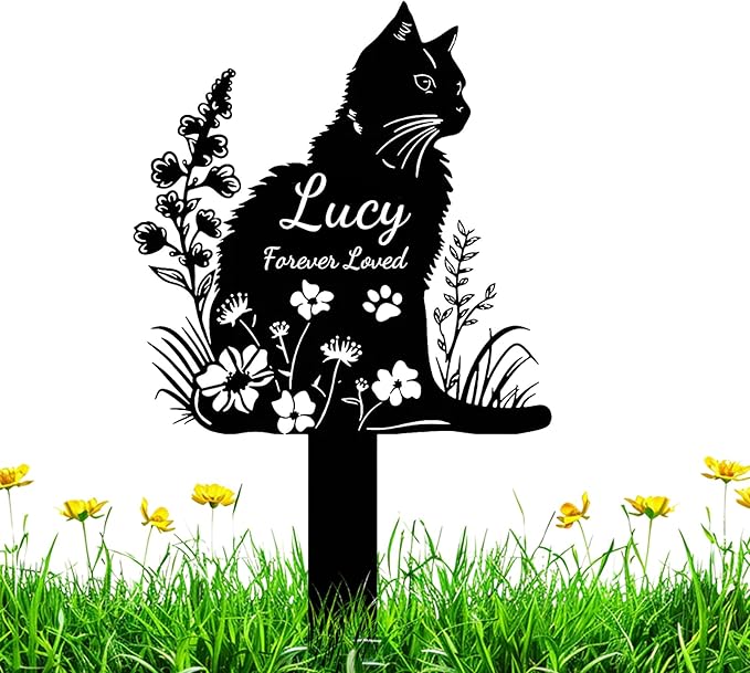 Custom Cat Memorial Grave Marker