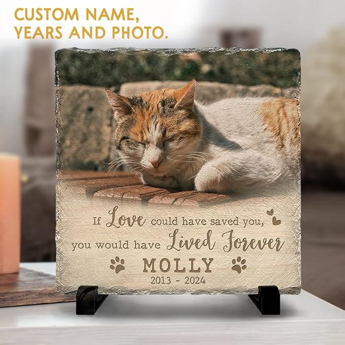 Custom Memorial Stones for Cats - Bereavement Gifts