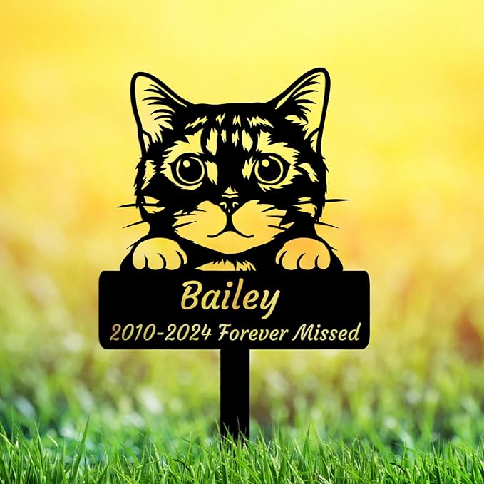 Personalized Cat Grave Marker Outdoor
