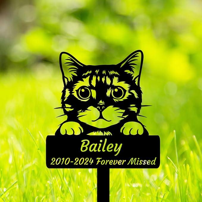 Personalized Cat Grave Marker Outdoor
