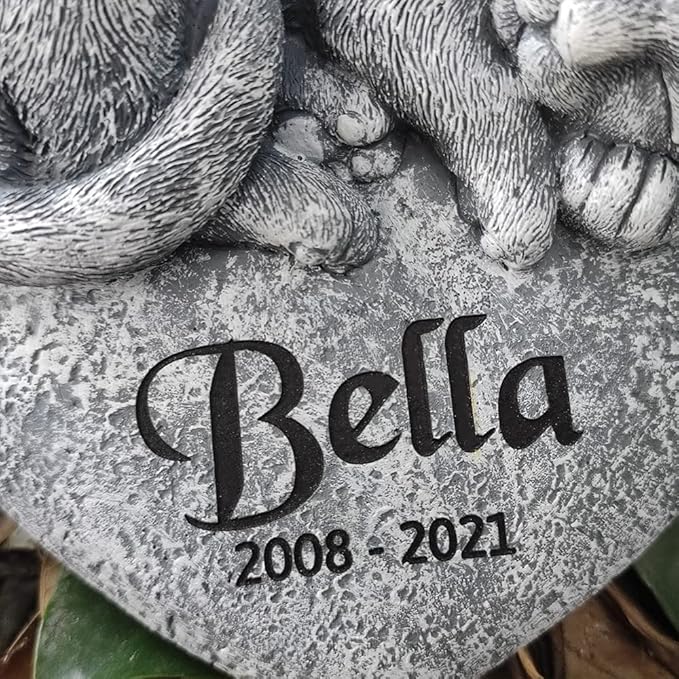 Angel Cat Memorial Garden Statue Stones
