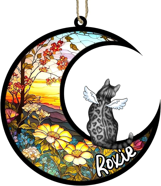 Cat Memorial Suncatcher - Custom Bengal 02