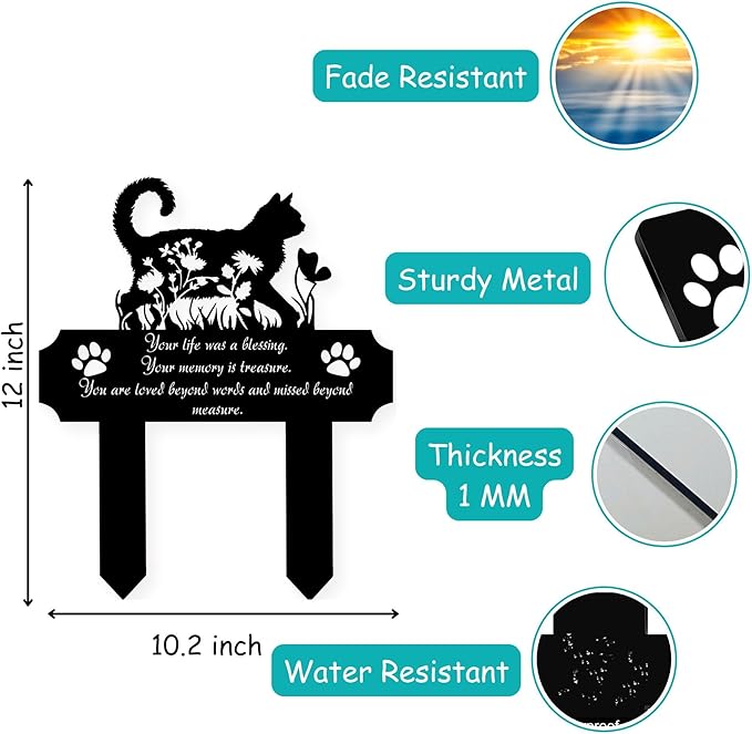 Cat Grave Marker Outdoor Memorial