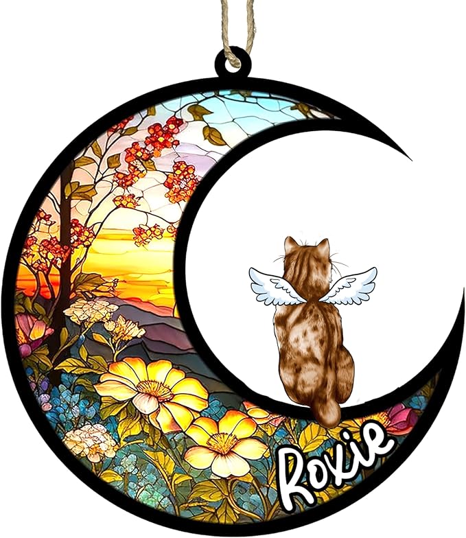Cat Memorial Suncatcher - Custom American Bobtail 01