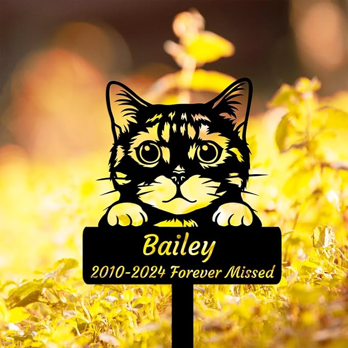 Personalized Cat Grave Marker Outdoor