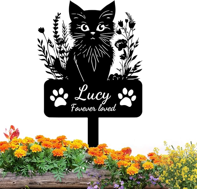 Personalized Cat Memorial Grave Marker