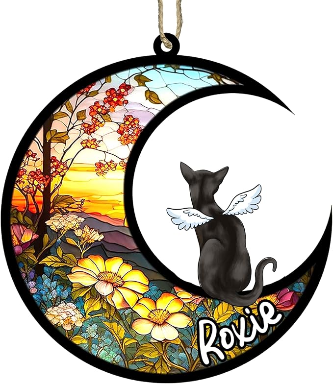 Cat Memorial Suncatcher - Custom Abyssinian 02