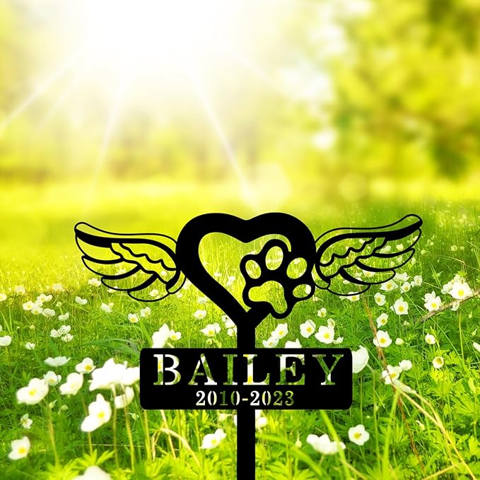 Personalized Cat Name Memorial Stake Grave Marker