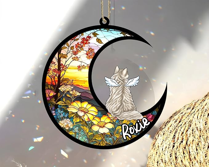 Cat Memorial Suncatcher - Custom Chantilly 01