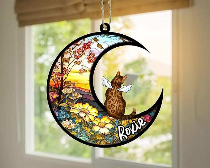 Cat Memorial Suncatcher - Custom Bengal 03