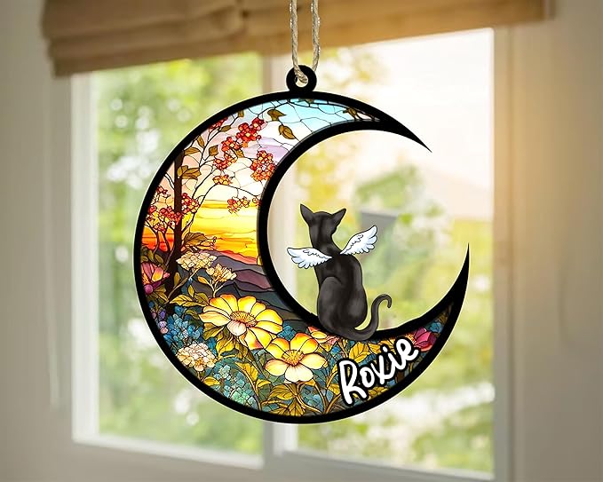 Cat Memorial Suncatcher - Custom Abyssinian 02