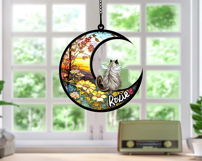 Cat Memorial Suncatcher - Custom Ragdoll 01
