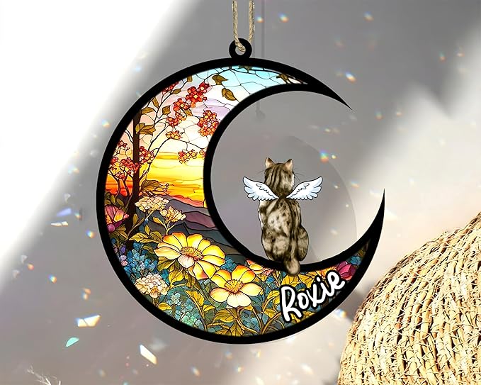 Cat Memorial Suncatcher - Custom American Bobtail 03
