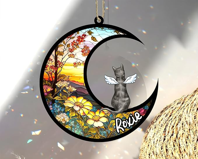 Cat Memorial Suncatcher - Custom Russian Blue