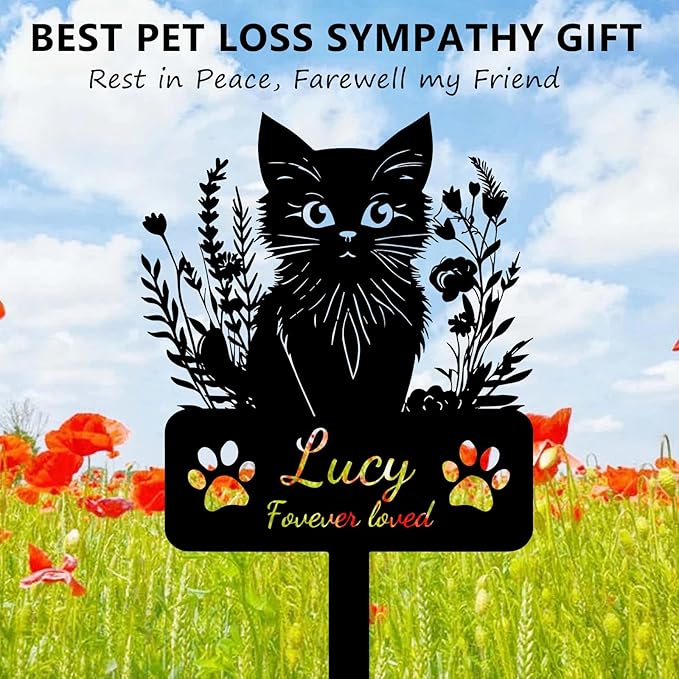 Personalized Cat Memorial Grave Marker
