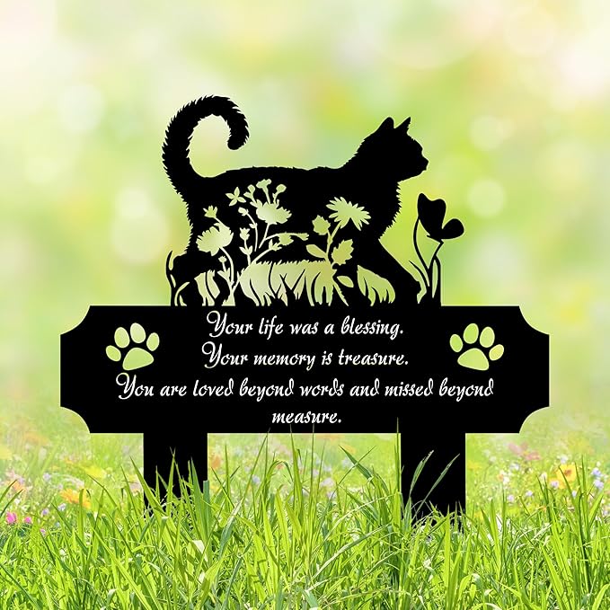 Cat Grave Marker Outdoor Memorial