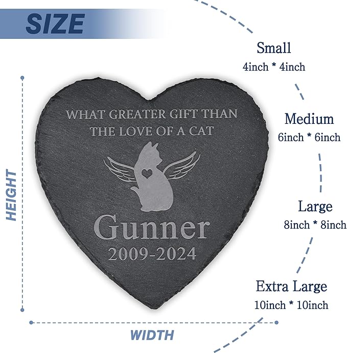 Pet Memorial Gifts for Cats, Cat Memorial Stones