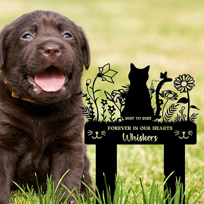 Custom Pet Grave Markers for Cats Memorial