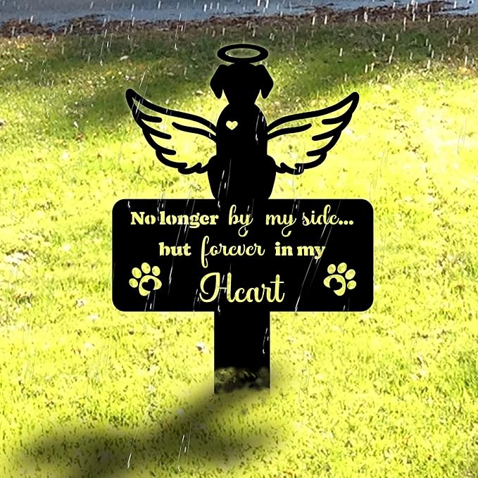 Angel Dog Grave Marker