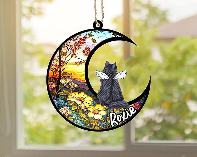 Cat Memorial Suncatcher - Custom Chantilly 02