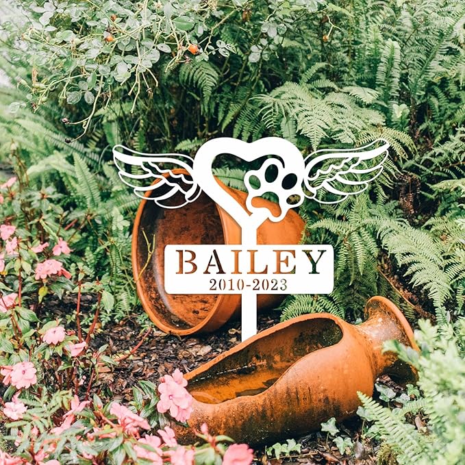 Personalized Cat Name Memorial Stake Grave Marker