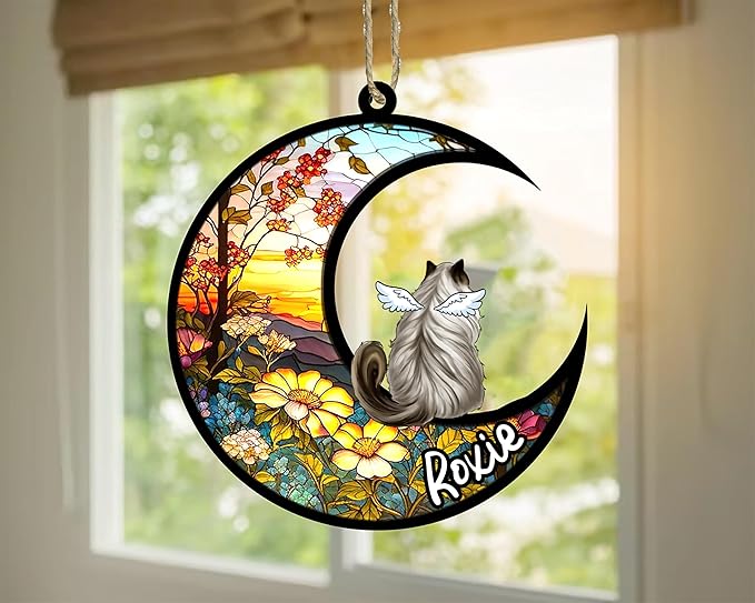 Cat Memorial Suncatcher - Custom Ragdoll 01