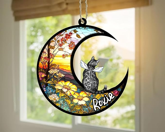 Cat Memorial Suncatcher - Custom Bengal 02