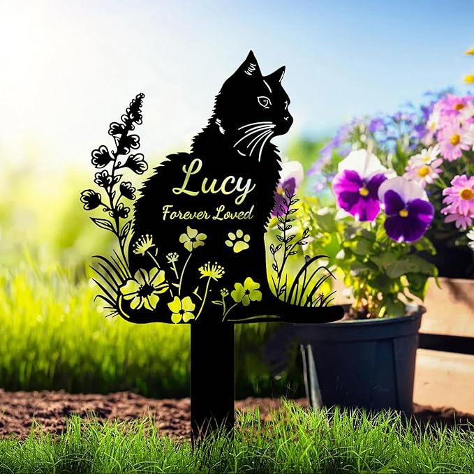 Custom Cat Memorial Grave Marker