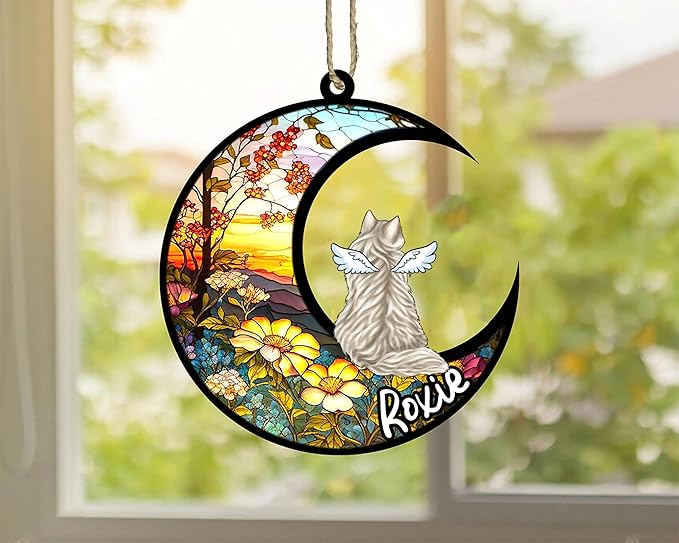 Cat Memorial Suncatcher - Custom Chantilly 01