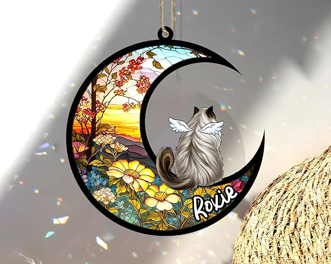 Cat Memorial Suncatcher - Custom Ragdoll 01