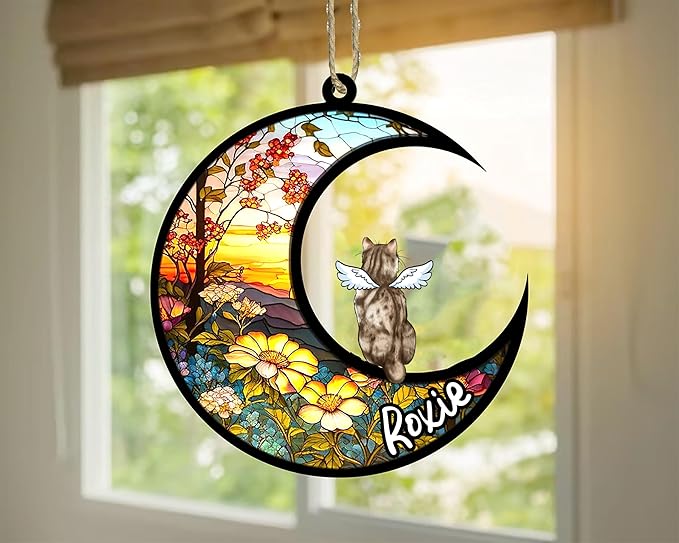 Cat Memorial Suncatcher - Custom American Bobtail 04