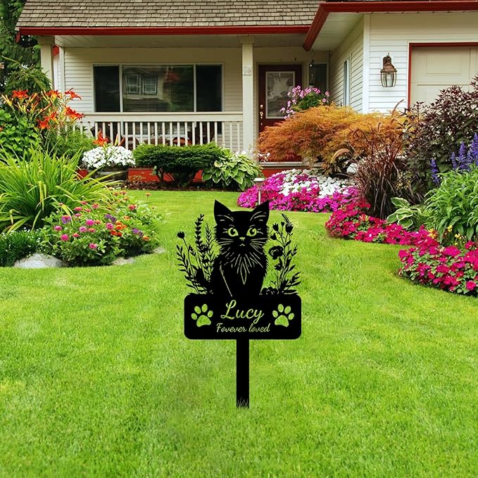 Personalized Cat Memorial Grave Marker
