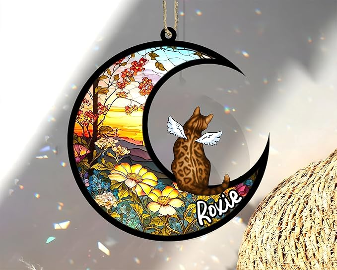 Cat Memorial Suncatcher - Custom Bengal 03