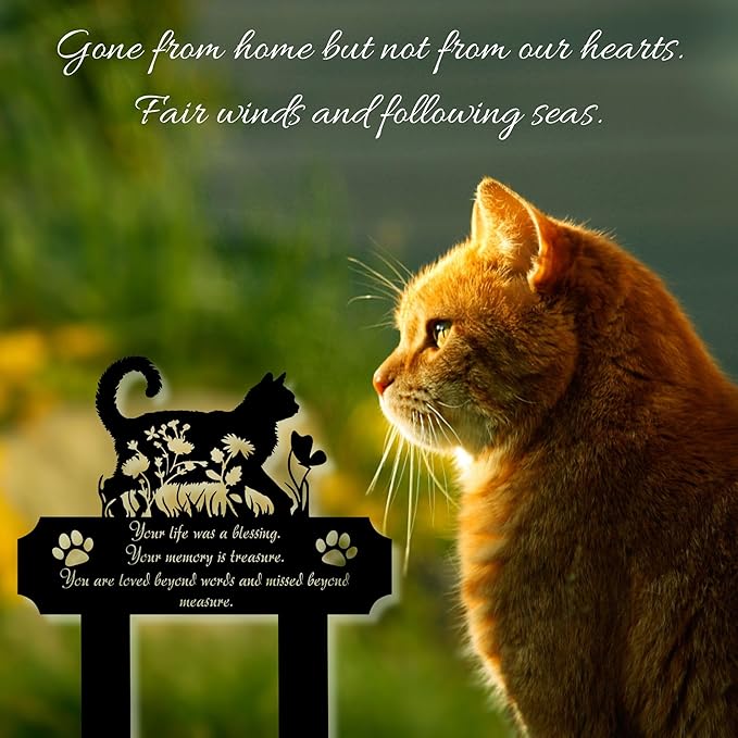 Cat Grave Marker Outdoor Memorial