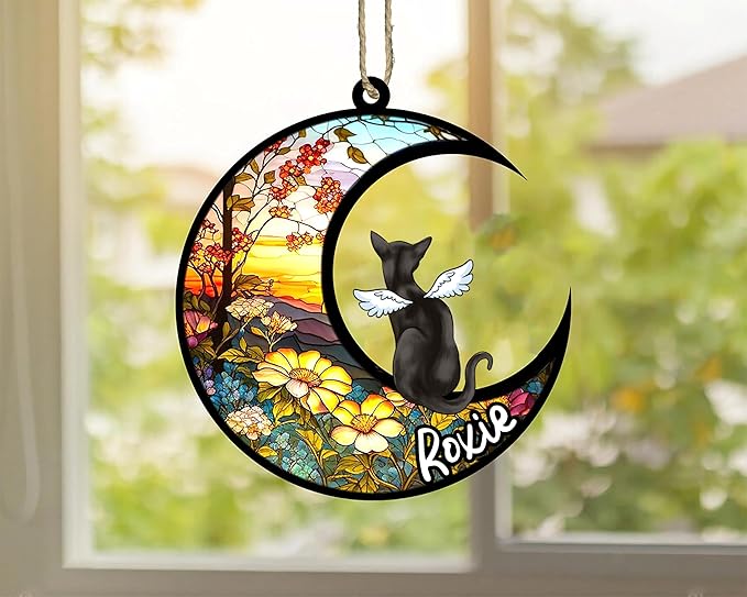 Cat Memorial Suncatcher - Custom Abyssinian 02