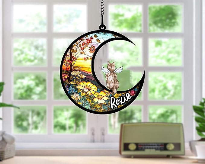 Cat Memorial Suncatcher - Custom American Bobtail 02