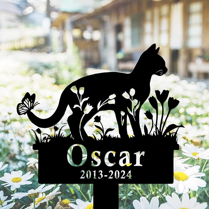 Custom Pet Cat Memorial Grave Marker