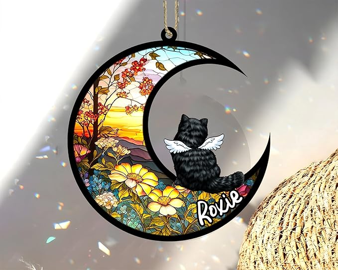 Cat Memorial Suncatcher - Custom Exotic Shorthair 01