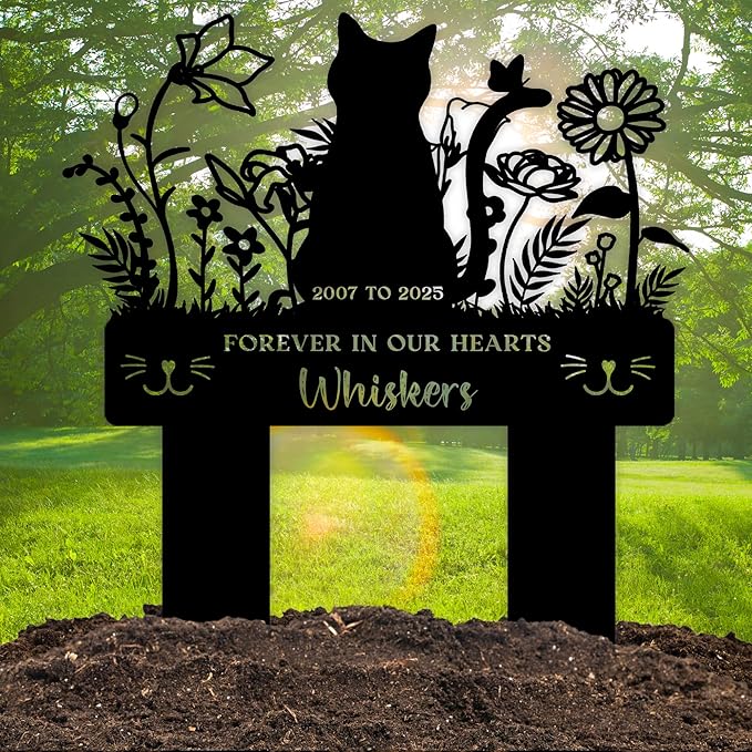 Custom Pet Grave Markers for Cats Memorial