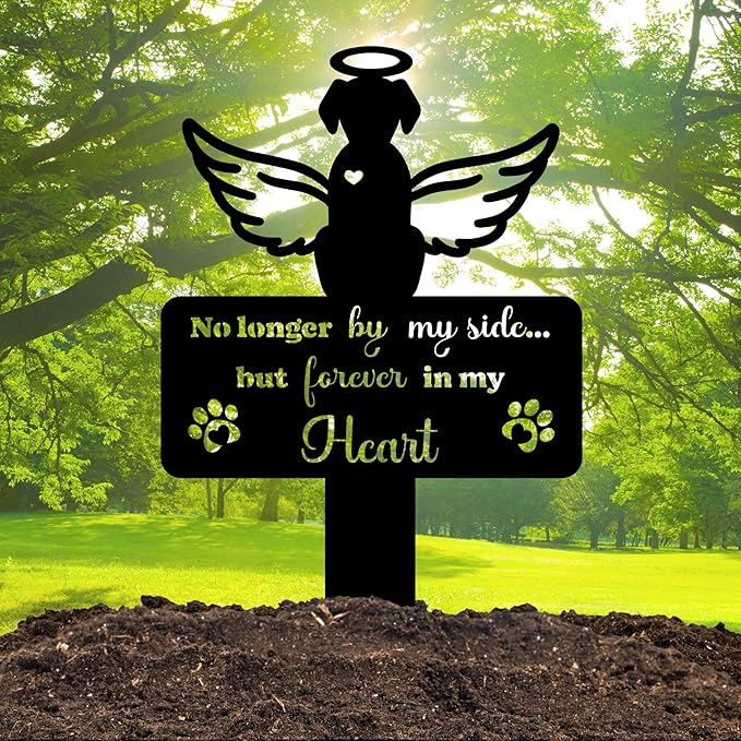 Angel Dog Grave Marker