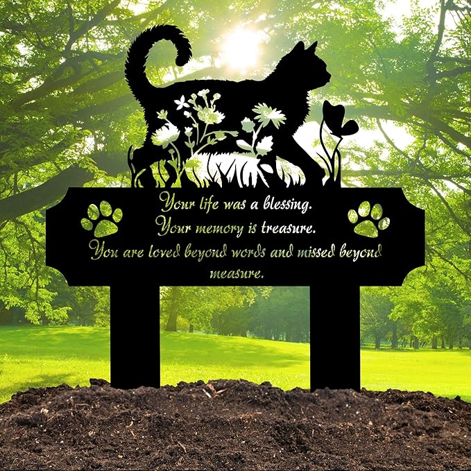 Cat Grave Marker Outdoor Memorial