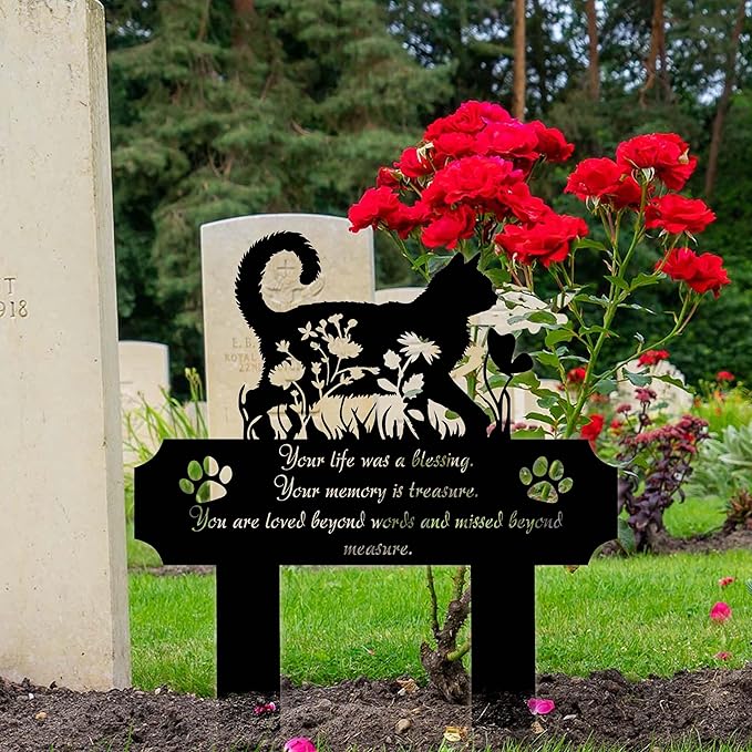 Cat Grave Marker Outdoor Memorial